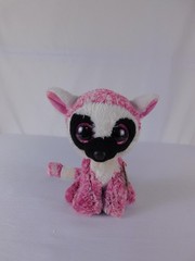Ty Beanie Boos LeeAnn Pink Lemur Plush Small Stuffed Animal Toy Washable