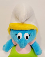 Smurfette Plush 8” Giocattoli 2001 The Smurfs Pink & Green Dress Italy
