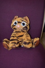 Build A Bear 12” Tiger Plush Orange & Brown Stripes Stuffed Animal Blue Eyes Y9