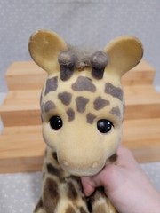 1994 Vintage Zoo Borns Ed Kaplan Baby Giraffe Flocked Head Plush Toy 11″