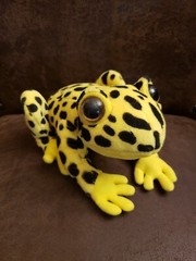 1996 Frog Culture Plush Frog Yellow And Black stuffed animal special effects
