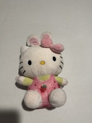 Hello Kitty Plush Strawberry Easter Bunny, Rabbit Ears Stuffed Animal #T137