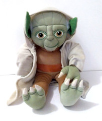 STAR WARS Large 18″ Plush Stuffed YODA Pillow-Time Pal Lucasfilm Hooded Robe