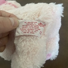 Russ 8” Darly Pink Hippo Plush w/Bow