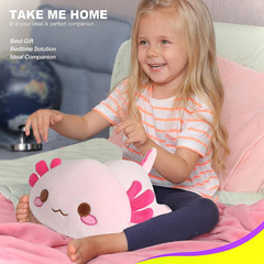 Onsoyours Cute Axolotl Plush, 19″ Soft Large Stuffed Animal Salamander Big Plush