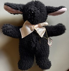 North American Bear Co. Licorice Lamb Black 10” Plush Sheep 1989 Vintage W/ Tags