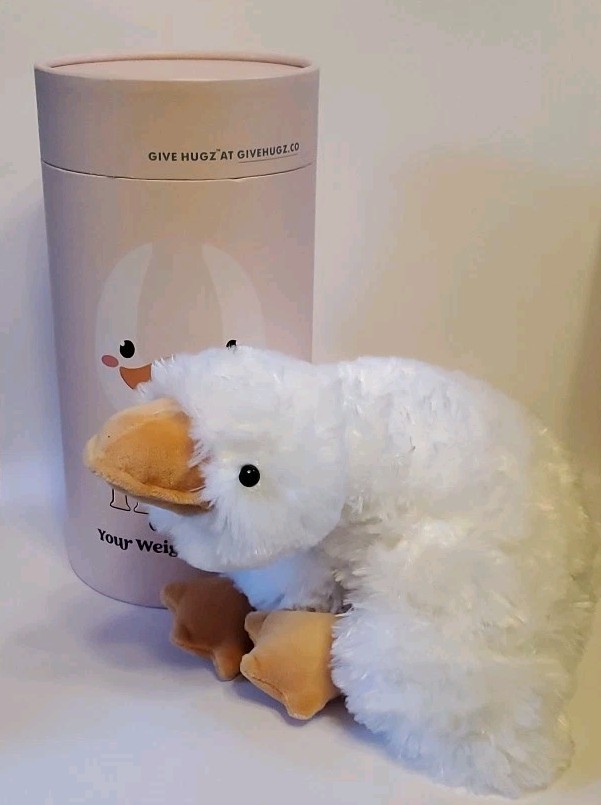 Hugz Official Weighted Stuffed Animal 3.8 lb – Quackers The Duck NEW