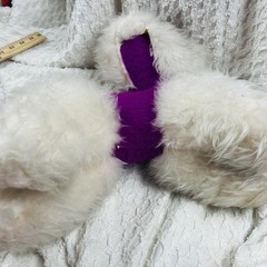 Vintage ’50s ’60s Purple Poodle Carnival Prize Stuffed Dog Animal Plush