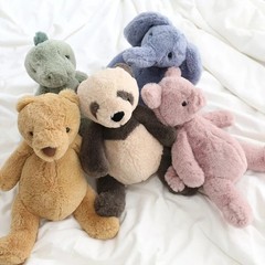 23cm Kawaii Animals Elephant Bear Dinosaur Soft Plush Dolls Stuffed Panda Pig Pl