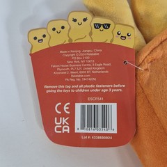 New Emotional Support Crinkle Fries Plush Toy Funny Gift Orange Yellow NWT