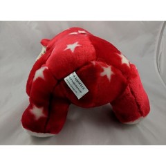Red Bear Plush Red White Plush Flag 11 Inch Plush Appeal Mardi Gras Stuffed