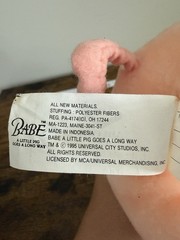 Universal Studios Babe Pig Plush Stuffed 1995 Licensed Small MA-1223
