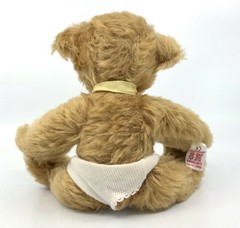 Clemens Spieltiere Baby Teddy Bear Gold Mohair Plush Tags 7.5in wears Knickers