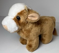 Gund 1982 Brown Cow Plush Stuffed Animal Standing RARE HTF Small 6.5″ Long 5″ T