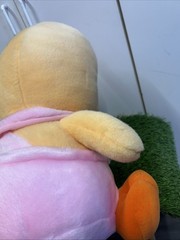 Set Of 2 Vintage 1991 Piyo Piyo Duck Chick Stuffed Plush Sweater Baby Gift RARE