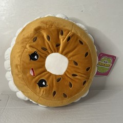 Bagel Cream Cheese Cartoon 10” Plush Stuffed Toy Snack Russ Snackeez NWT RARE