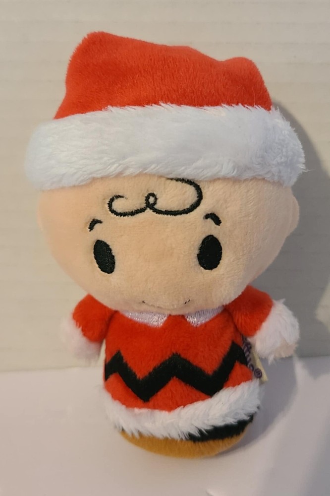 Hallmark Charlie Brown Peanuts Santa Hat Xmas Plush 5.5″ Itty Bittys Christmas
