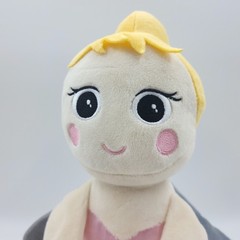 Warm + Cozy Blonde Ballerina Fairy Plush Stuffed Doll w Wings Pink Tutu 20 in