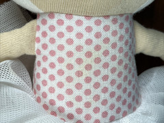 Alimrose Australia Ballerina Plush Baby Doll Tutu 11″ Pink Rose Polka Dots READ
