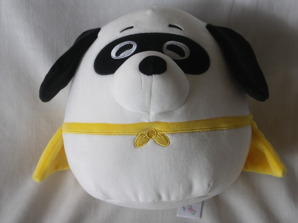 Squishmallow Peanuts Snoopy Plush Halloween 8” Super Hero Mask & Yellow Cape
