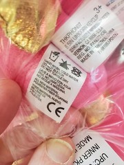 Tiny Headed Kingdom Unicorn Honeythunder Pink White Gold Plush 6.5″ Key Clip