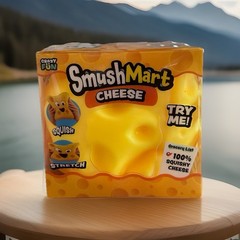 RMS Crazy Fun Smush Mart Jumbo Cheese Squishy 6” Squeeze VIRAL TikTok