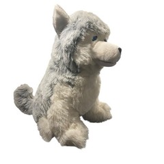 VINTAGE Dollcraft Novelty Large Dog Siberian Husky Stuffed Animal Plush USA 19”
