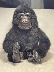K&M International Polar Puff Gorilla Plush Stuffed Animal Realistic Ape Black