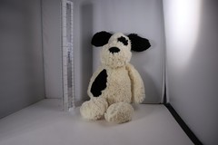 Jellycat Dog Puppy Plush Bashful Black and Cream White Stuffed Animal