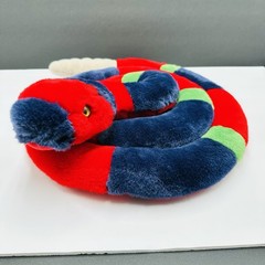 Animal Alley Coiled Rattle Snake 13” Blue Red Y2K Stuffed Animal Plush Toys R Us