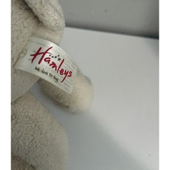 HAMLEYS of London Red Ribbon Soft Golden Beige Brown Teddy Bear Tags