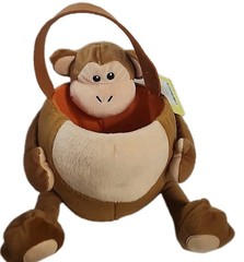 Monkey Plush Easter Basket Eggs Holiday Animal (T171)
