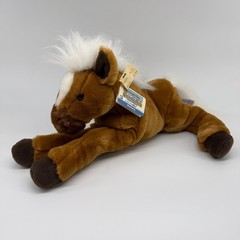 Vintage Animal Alley Toys R Us Mustang Horse Plush Brown White 2000 89204 Rare