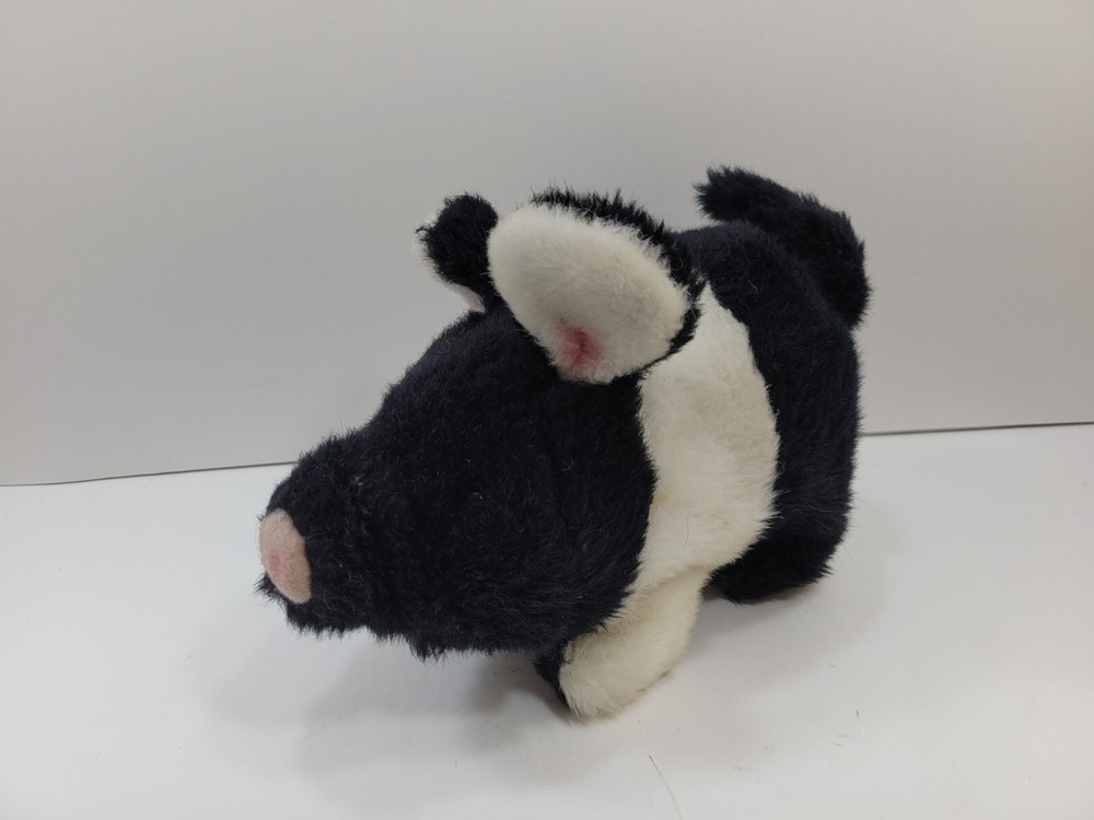 Vintage 1989 Iwaya Corp Battery Operated Happy Piggy Stuffed Animal Plush Toy