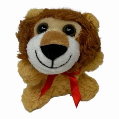 Plush Stuffed Lion Toy 4″ Red Bow