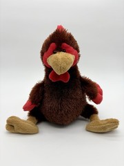 Ganz Webkinz Red Brown Rooster Beanbag Plush Stuffed Animal Toy NO CODE 10″HM346