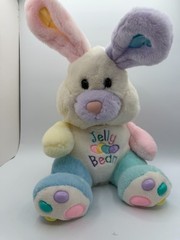 GT Enterprises Jelly Bean Bunny Rabbit Plush White Pastel Easter 18″ #5141-190