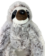 Kellytoy White Black Sloth 16″ Stuffed Plush Animal Soft Glass Eyes