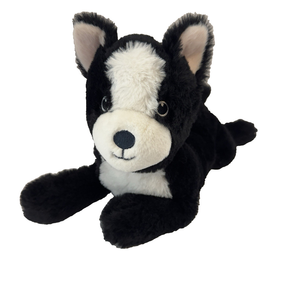 Hobby Lobby Weighted 2lb Boston Terrier Plush Stuffed Animal Black & White