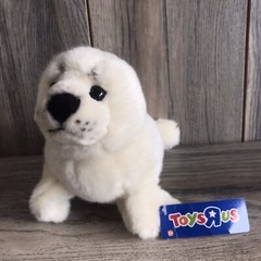 2012 Toys R Us White Harp Seal Pup 10” Plush Stuffed Animal Great Condition RARE