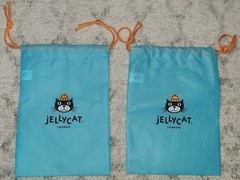 lot of 5 Jellycat London blue drawstring pouch DUST BAGS, 4 medium, 1 large