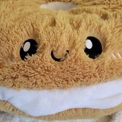Squishable Bagel Plush Medium Brown White Black Washable Stuffed Animal