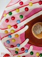 Fiesta 8” Plush Donut Pink White Icing Colorful Multicolored Sprinkles 2024 NWT