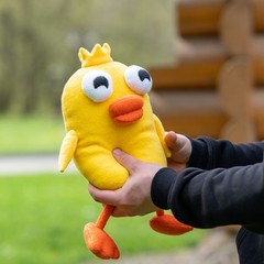 Ducky Momo Plush Handmade Duck Stuffed Animal Duck Plushie Doll Yellow Duck Toys