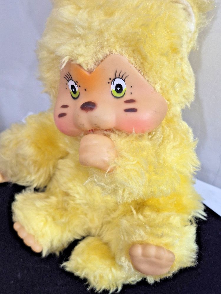 Vintage Superior Toy Rubber Face Plush Kitten Cat Thumb Sucker Doll 7″