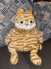 Garfield Cat Plush Stuffed Animal Orange/Beige Green Eyes 30cm