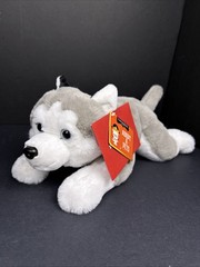 FAO Schwarz Adopt-A-Pet Husky Dog 15” Blue Eyes – New With Tags