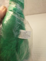 New Vintage Jinglesaurus Christmas Green Dinosaur Plush Santa Hat Scarf 7″ Seald