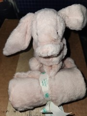 JELLYCAT Bashful PINK BUNNY Rabbit Soother Plush Lovey Security Blanket, new
