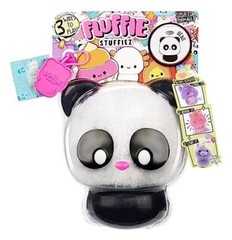 Fluffie Stuffiez small *PANDA* Pull Fluff to Reveal Surprise Plush Underneath